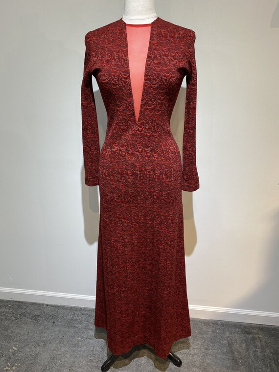 1960s Rudi Gernreich Plunging V Neck Knit Dress