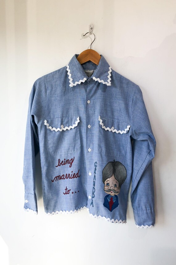 Vintage Kmart "grandma" Chambray Shirt - Etsy Canada