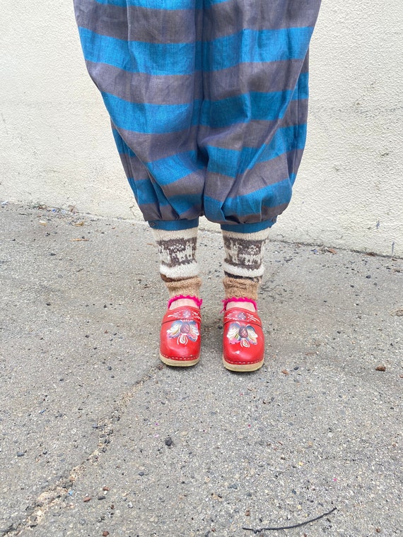 Hand Painted Red Clogs - image 1