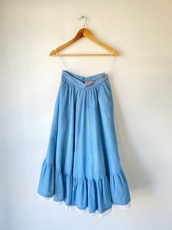 Vintage Jean St. Germain Blue Skirt - image 1