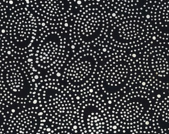 1/2 Yard Black And White Dots Sandy Isle Bali Batik Gems Quilting Fabric By The Yard