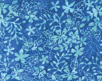 Bali Rainbow Benertex Bali Batiks, Floral Springs Blue Aqua