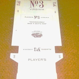 Vintage JOHN PLAYERS & Co Cig Pack &quot;Players No.3 Virginia - 20&quot; Flip Top 60s unused
