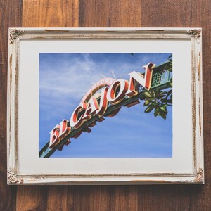 Innenstadt El Cajon Leuchtreklame Fotodruck - El Cajon San Diego Quartierschilder Wandkunst - Foto des El Cajon Schildes für Wohndekor