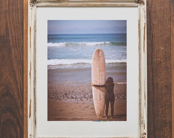 Surfer Girl Beach Print – Tourmaline Beach, San Diego