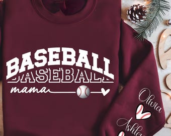 Custom Baseball Mom Sweatshirt: Personalized Game Day Hoodie