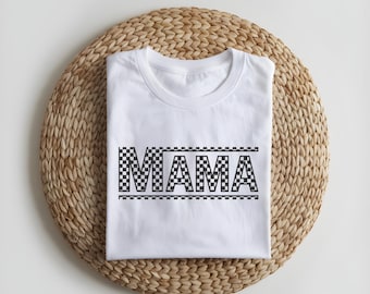 Checkered Retro Mama Shirt, Mother's Day Gift