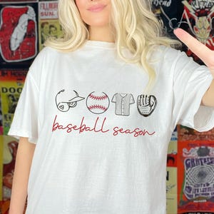 Baseball Season Shirt, Game Day Baseball Shirt Gift, Women Shirt, Mother&#39;s Day Gift, College Game Day, College Baseball Tee, Gift For Mom