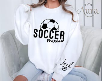 Soccer Mom Sweatshirt, Custom Mama Hoodie, Personalized Game Day Crewneck