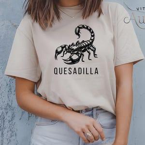 Retro Quesadilla Scorpion Tee - Funny Food Lover Gift