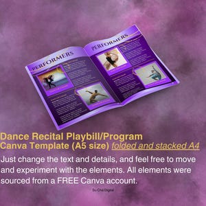Ballet Recital, Dance Recital Poster and Program, Fully Editable on ...