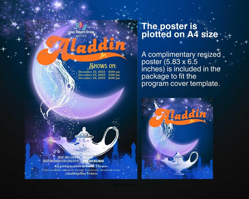 Aladdin Theatre Program and Poster Canva Template - Etsy