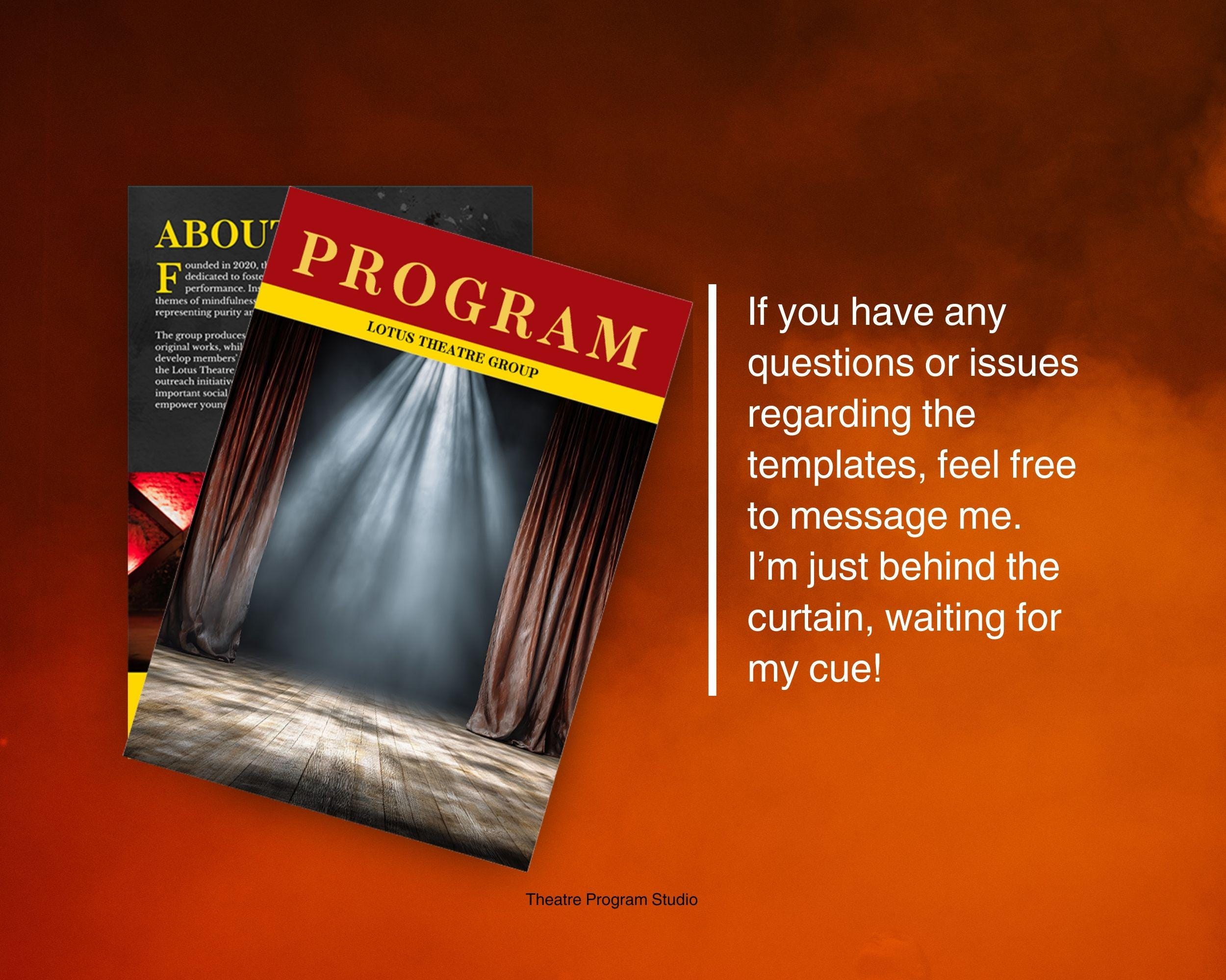 Generic Theatre Program Canva Template - Etsy UK