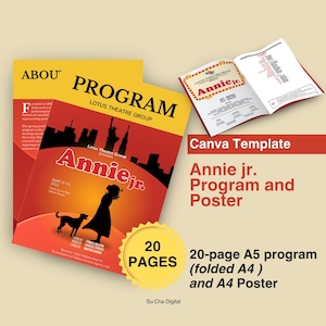 Annie jr. Programm und Poster Vorlage