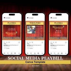 Social Media Playbill Canva Template
