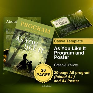 Wie Es Euch gefällt Theater Canva Programm Vorlage