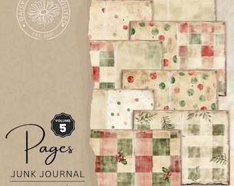 Suger & Spice Christmas Bakery Folio Pages Volume 5, Junk Journal  Kit, Vintage Christmas Tags, Digital Download, DDRJJ003E