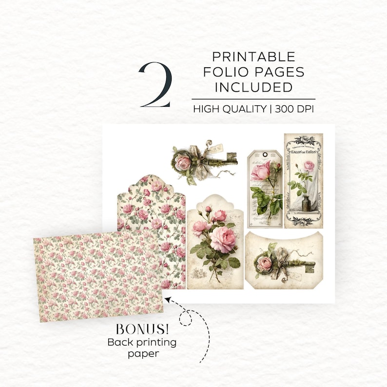 Rose Ribbon Journal A Tangle of Grace | Twisted Ribbons & Roses Pocket Kit – Elegant Junk ...