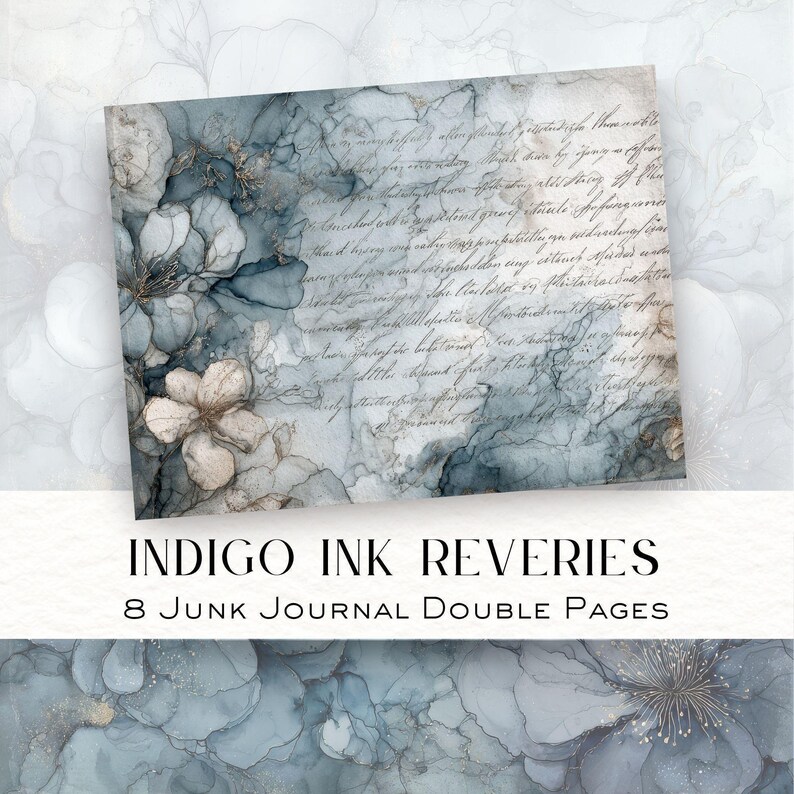 Ink Journal Front Ink Reveries Bundle – Alcohol Ink Junk Journal Pages in All Colors With ...