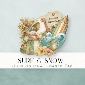 Surf & Snow Junk Journal Loaded Tag | Kapryśne, sezonowe drobiazgi
