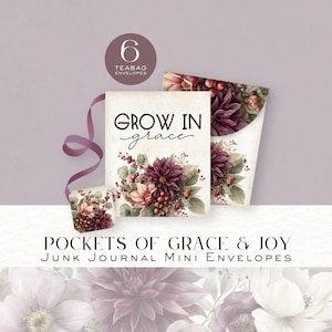 Pockets of Grace & Joy-theezakjesenveloppen | Faith Junk Journal Efemere