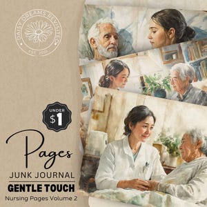 Gentle Touch deel 2, verpleegkundige ongewenste dagboekpagina's, digitale download, tijdschrift afdrukbaar voor gezondheidswerkers, DDJJ007Z