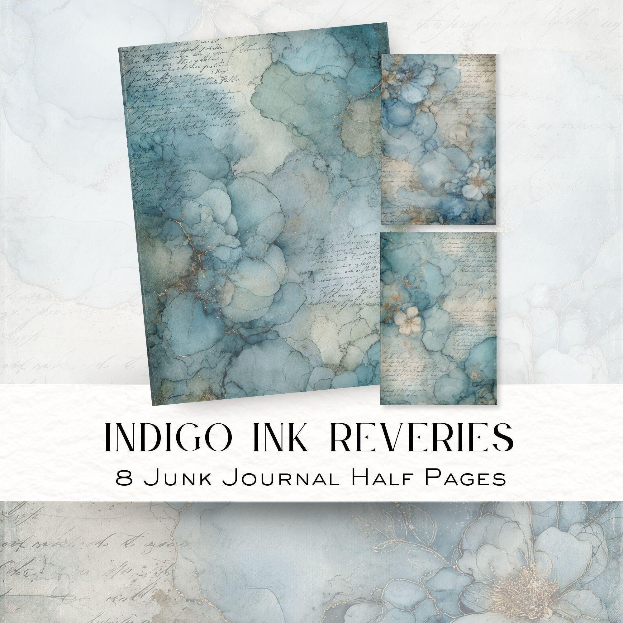 Ink Journal Front Ink Reveries Bundle – Alcohol Ink Junk Journal Pages in All Colors With ...