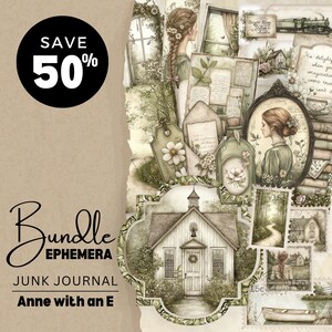 ANNE of the Orchards Junk Journal Ephemera Bundle - Vintage Pack - Printable Crafting Supplies - Digital Download, DDJJ016N
