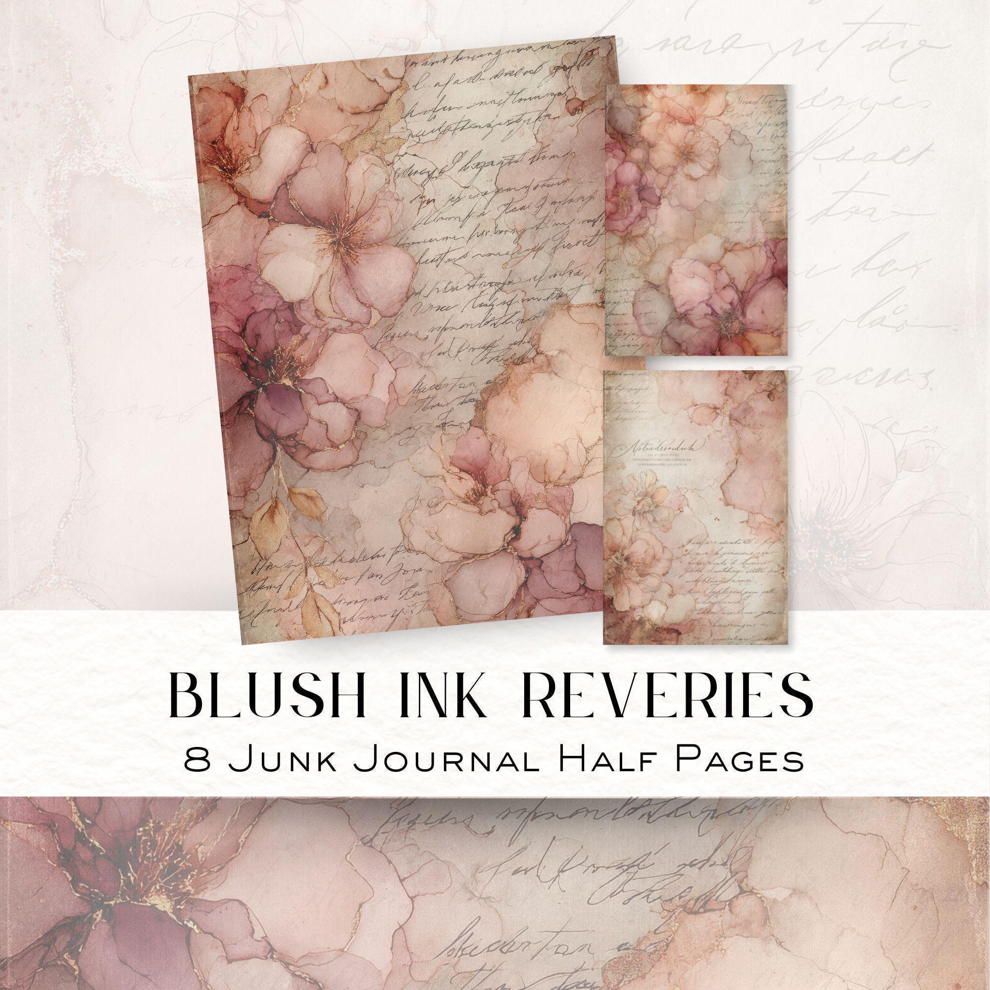 Ink Journal Front Ink Reveries Bundle – Alcohol Ink Junk Journal Pages in All Colors With ...