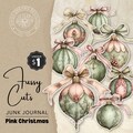 Vintage Pink Christmas Junk Journal Fussy Cuts, shabby chic style, digital download, DDJJ007E product logo