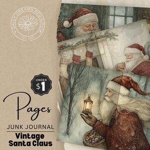 Vintage Santa Claus - Pages for Junk Journals - Digital Download, DDRJJ008I