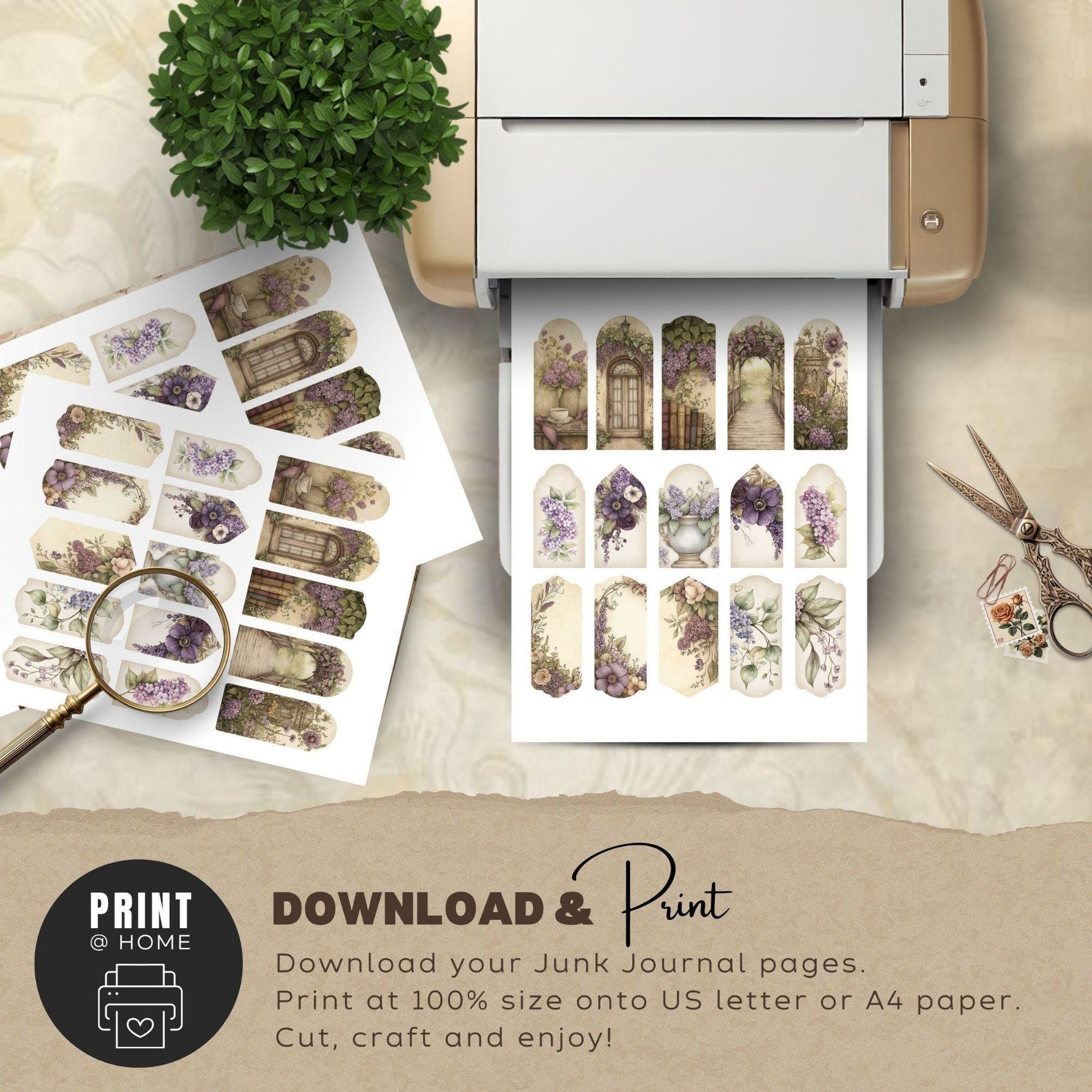 Forever Faithful - Tags for Floral Faith Junk Journals, Digital ...