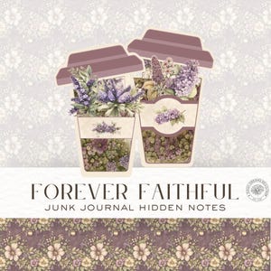 Forever Faithful Hidden Note-koffiekopjes Ephemera-bundel voor ongewenste tijdschriften, digitale download, DDJJ008T