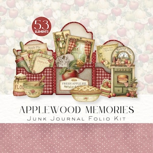 Kit de diario basura de manzana otoñal: Efímeras de cocina vintage (descarga digital)