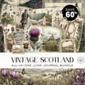 Vintage Scotland Junk Journal ALL-IN-ONE bundle, Printable Journal Pages Digital Download, Vintage ephemera, DDJJ018D product logo