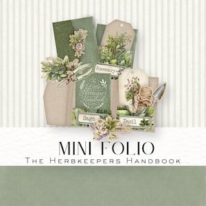 The Herbkeeper's Handbook mini folio kit | Junk Journals | Digital Download