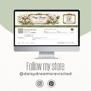 Bumblebees and Daisies Junk Journal Cards, Vintage Ephemera, Scrapbooking Kit, Digital Download, Honey Bee Crafts image 8