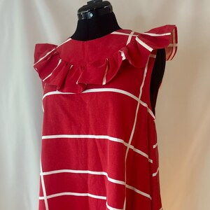 handmade upcycled ruffle dress with pockets