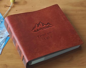 Adventure Photo Album Valentines Gift for him, Personalized Anniversary Gift for her, Travel Photo album, Couples gift, Anniversary Gift