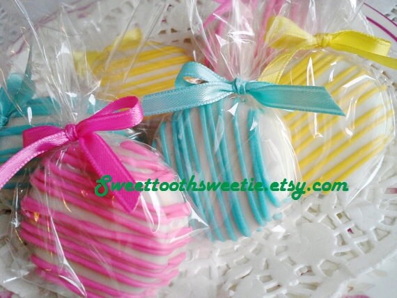 Items similar to Baby Shower Chocolate Covered Oreos Cookies Pink Blue