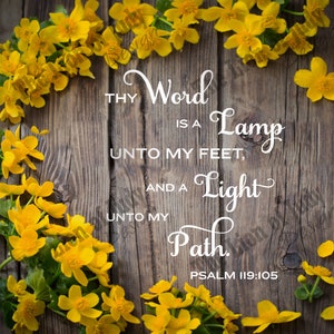 Psalm 119: 105 KJV Bibel Vers Kunst "Dein Wort ist eine Lampe zu meinen Füßen" SVG PNG Jpg sofortiger Datei-Download Vinyl Aufkleber Schrift Wandkunst