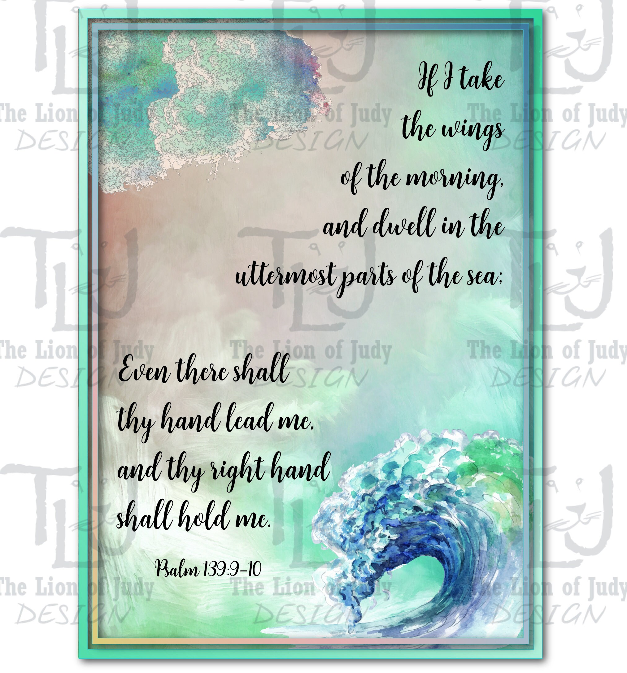 5x7 Size Psalm 139 9 10 Bible Verse Digital Art Print Instant Download 5x7 Size Psalm 139 9 10 Bible Verse Digital Art Print Instant Download