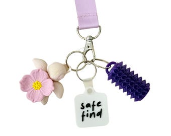 SafeFind NFC Keyring Tag for Lanyards & Bags | Tap to Call, Directions or Link | Emergency Contact Keyring | SEN Autism ADHD Support