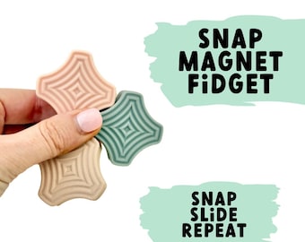 Snap Magnet Fidget Toy | Sliding Magnetic Hexagons | Tactile Fidget for Teens & Adults