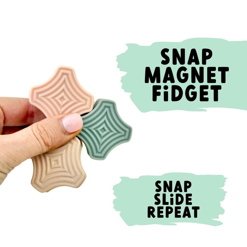 Magnetic fidget toy with a hexagon shape, designed for handheld use