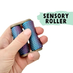 Sensory Roll Fidget Toy | Textured Roller for Focus & Fidgeting | Colour-Changing Stim Roller | Tactile Toy for Teens Adults