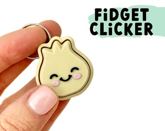 Dumpling Clicker Fidget Toy | Sensory Keyring for Kids and Adults