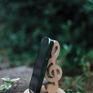 Wooden Phone Stand Minimalist Handmade Phone Holder  Natural Wood Docking Station  Rustic Desk Organizer  Eco-Friendly Gift for Him & Her