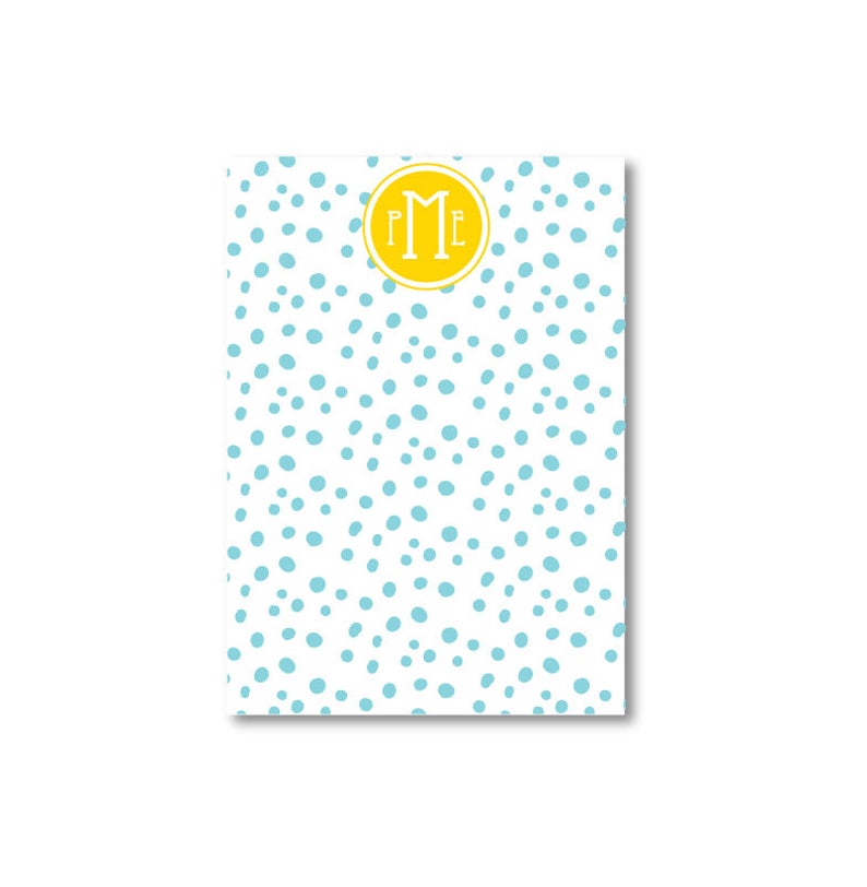 Dalmatian Dot Monogrammed Notepaper