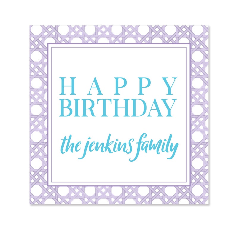 Gift Label Sticker Holiday Label Family Label Wicker Cane
